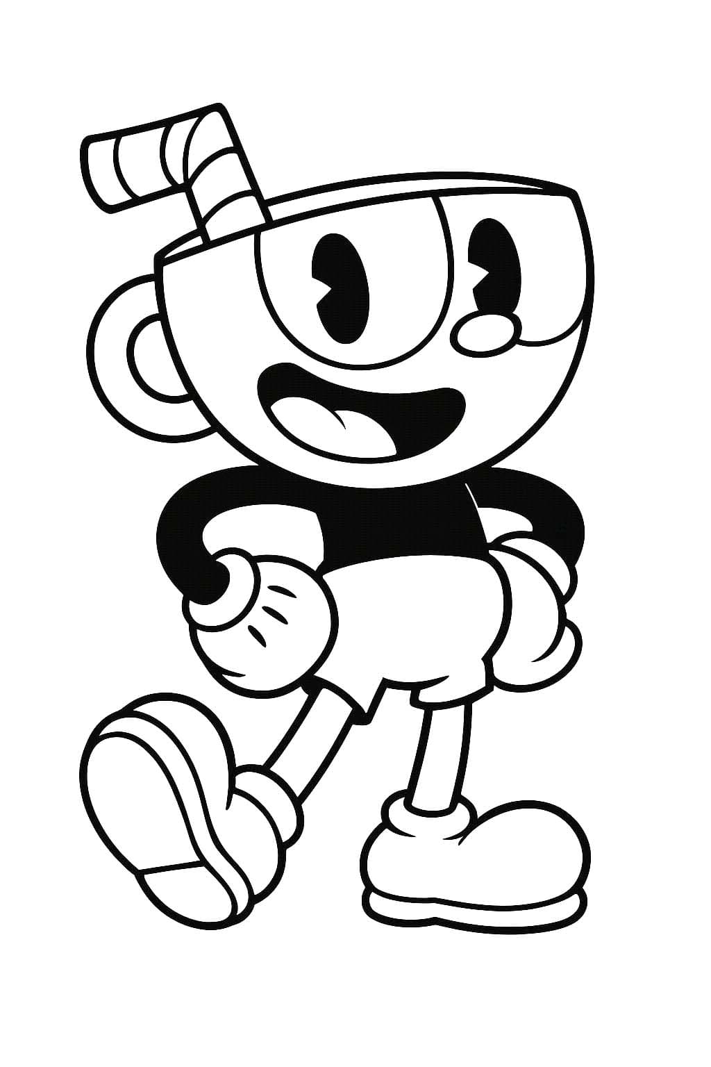 Cuphead pro děti omalovánka
