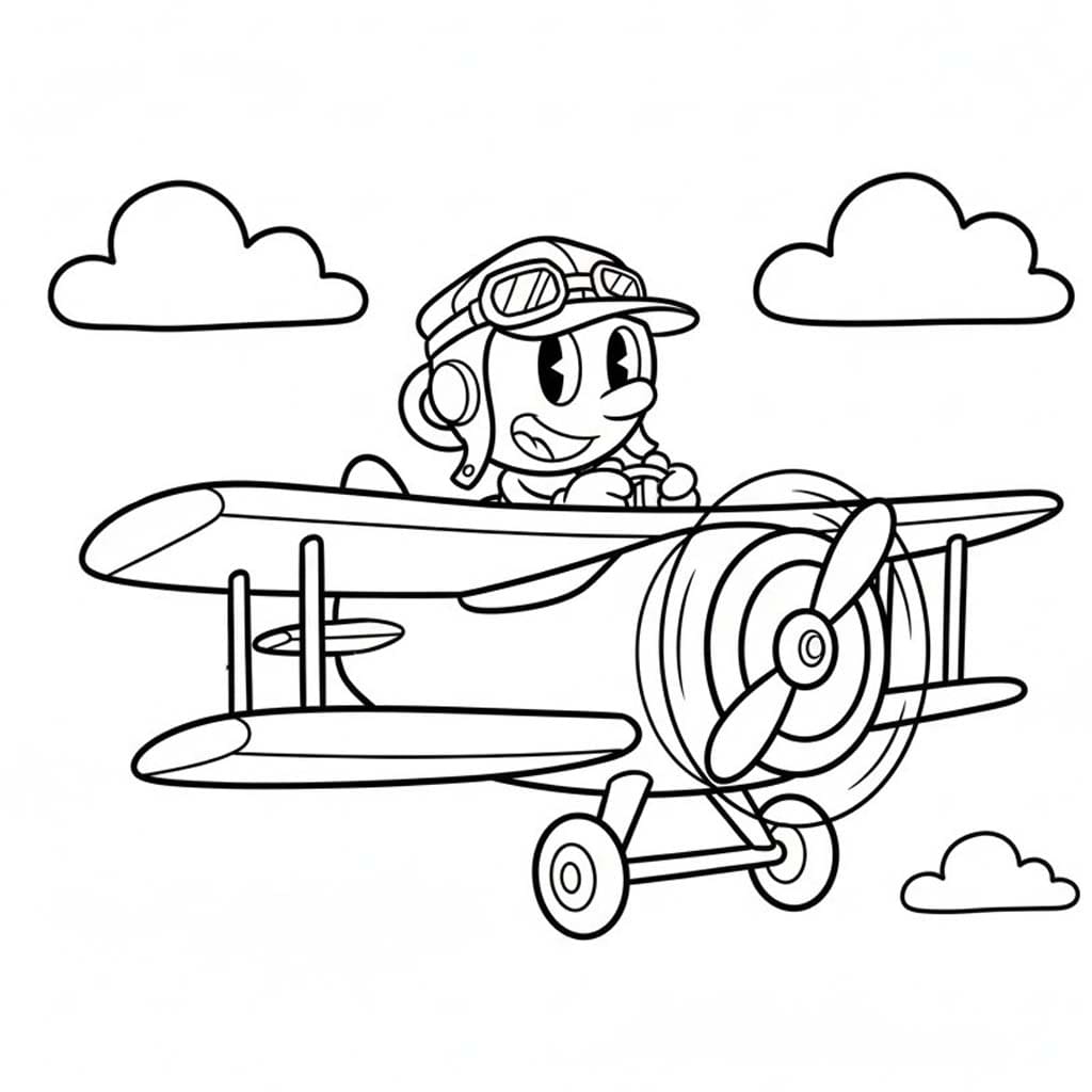 Cuphead prostý tisknutelné omalovánka