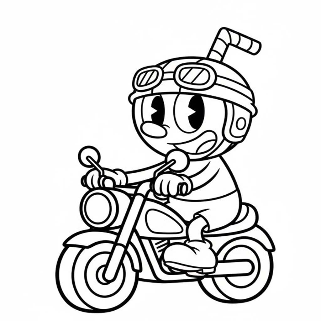 Cuphead zdarma snadný omalovánka