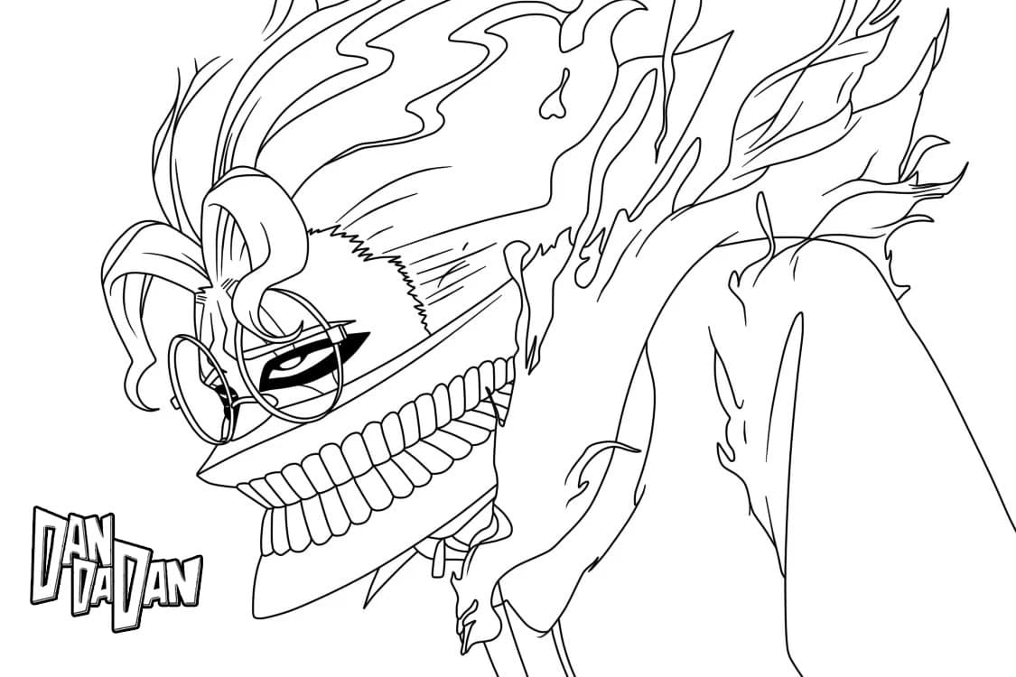 Dandadan k vytisknutí zdarma omalovánka