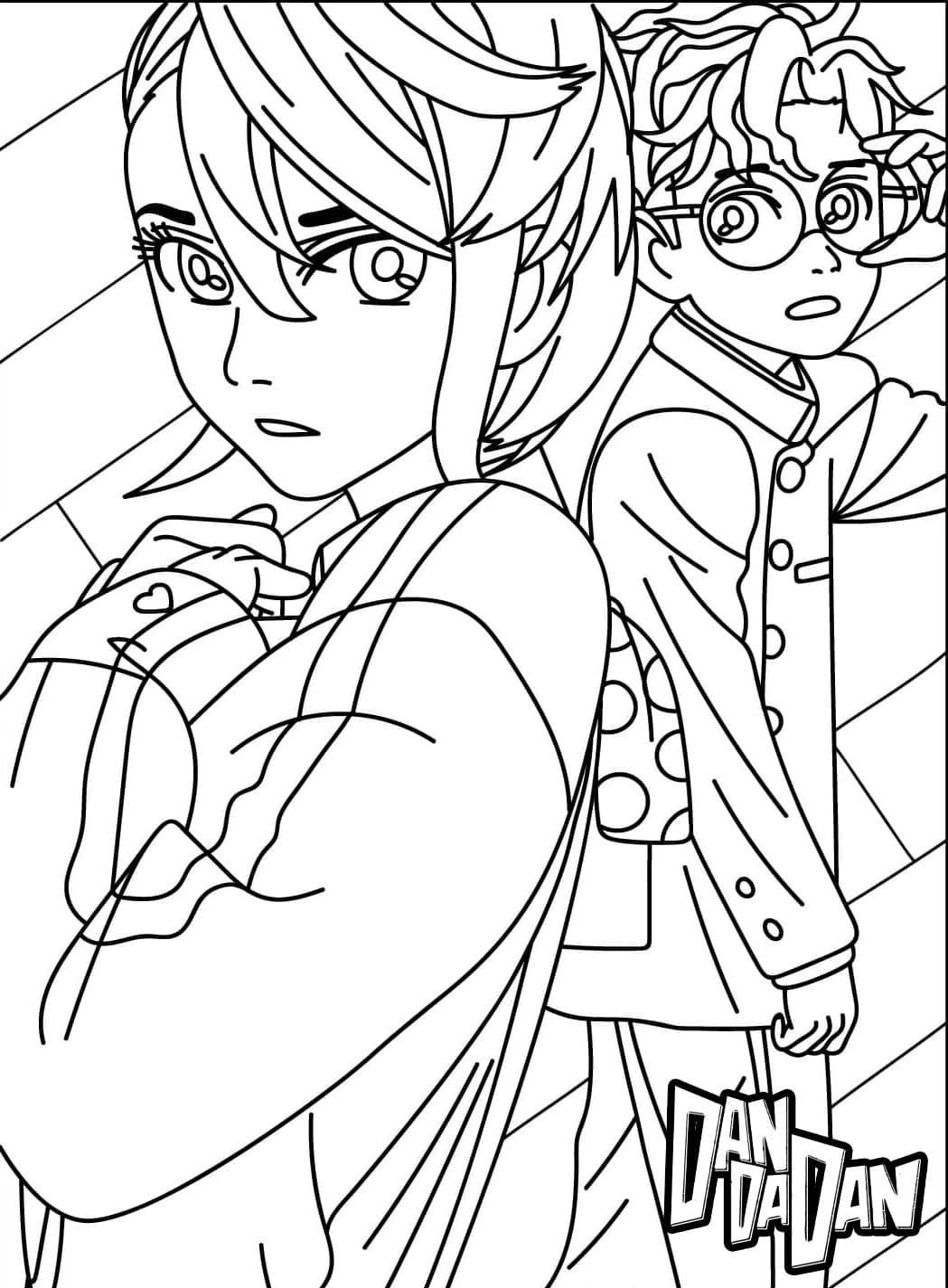 Dandadan prostý u dětí omalovánka