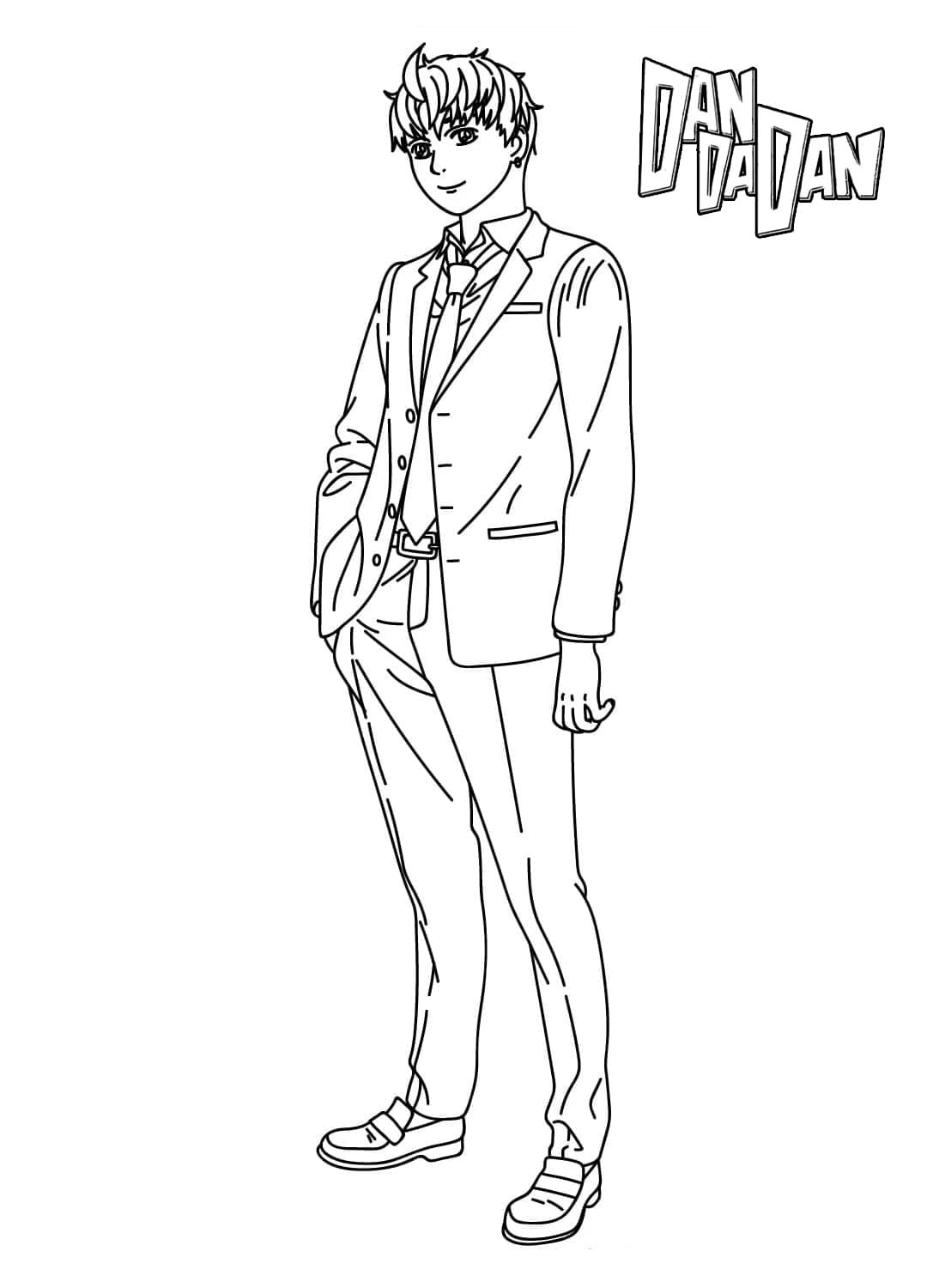 Dandadan tisknutelné omalovánka