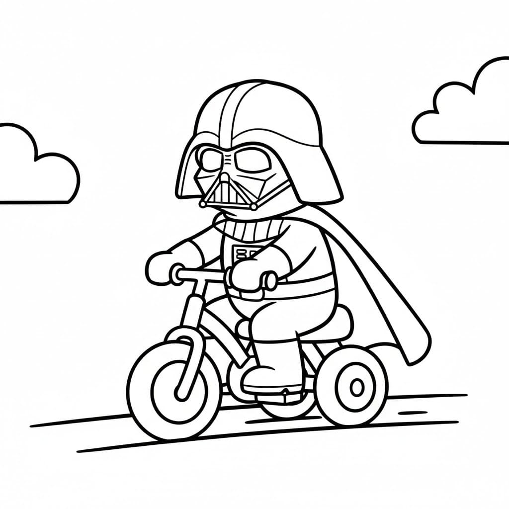 Darth Vader k vytisknutí zdarma omalovánka