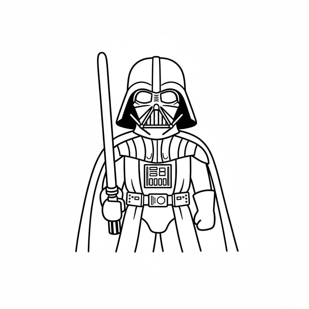 Darth Vader k vytisknutí omalovánka