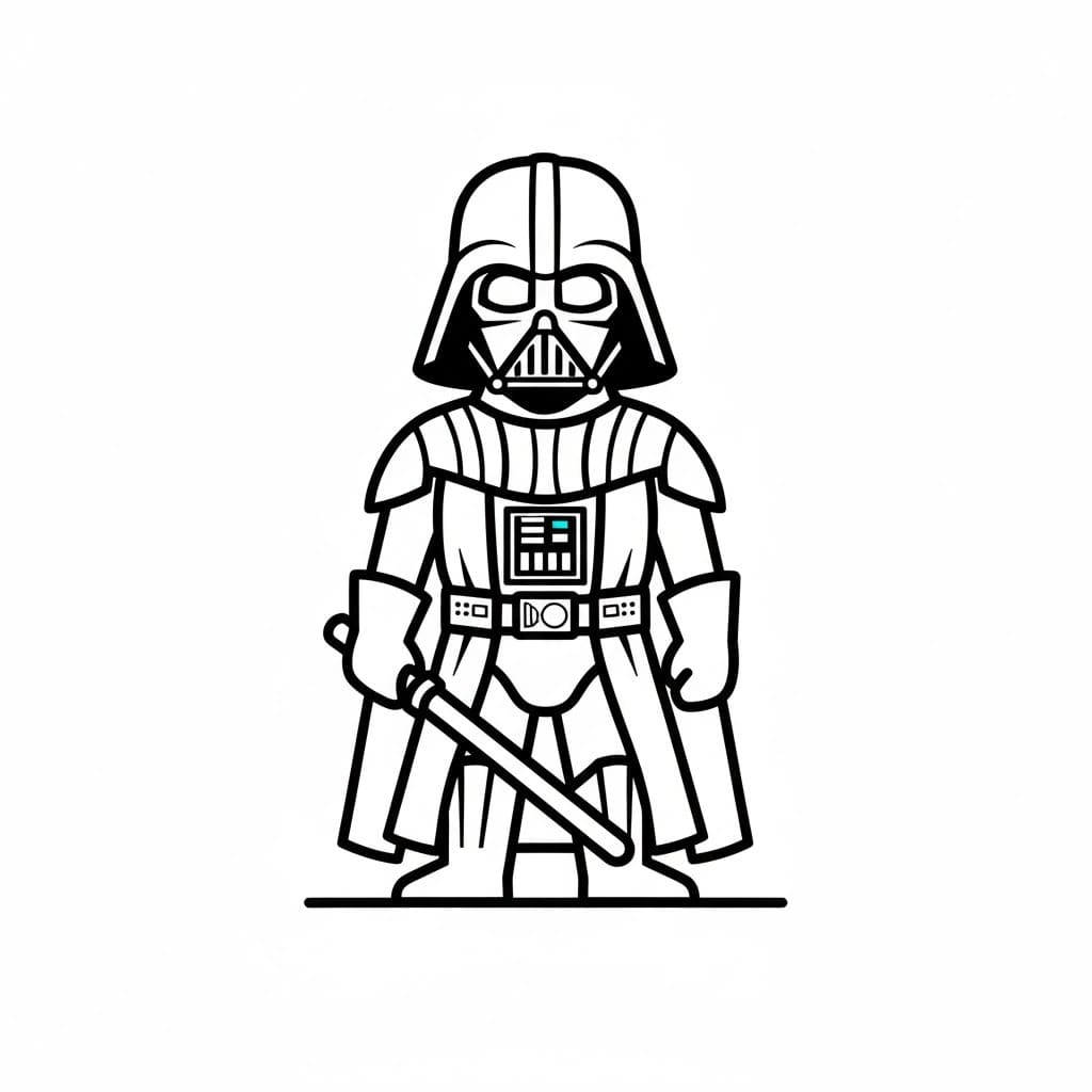 Darth Vader pro děti omalovánka
