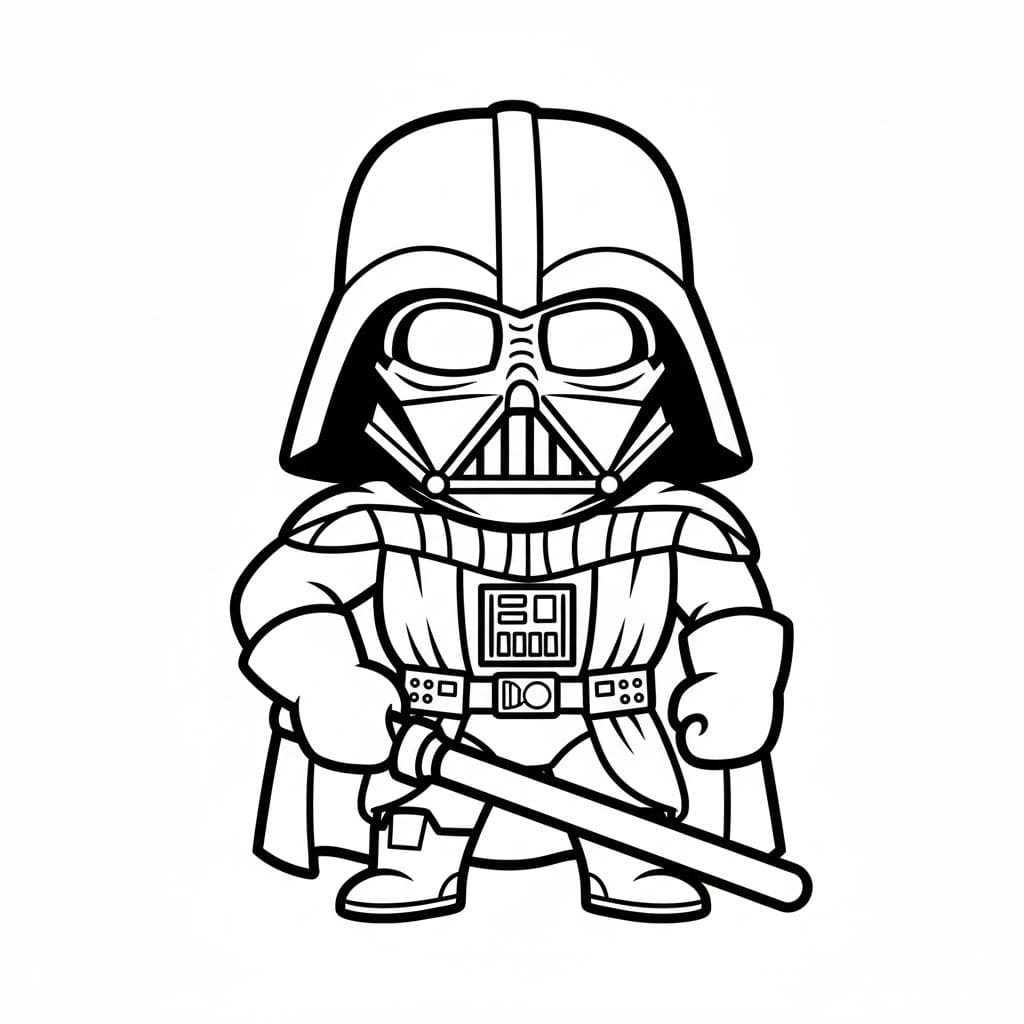 Darth Vader zdarma omalovánka