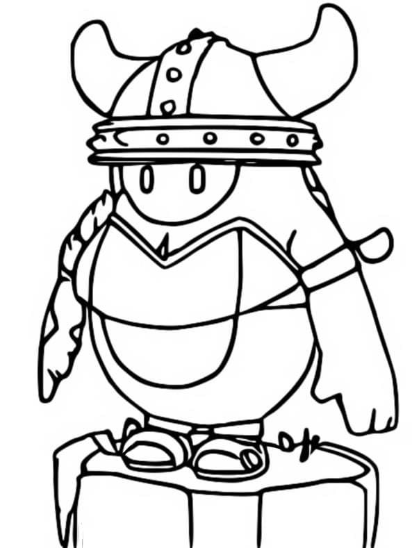 Fall Guys snadný u dětí omalovánka