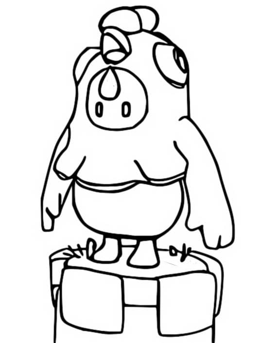 Fall Guys tisknutelné pro děti omalovánka