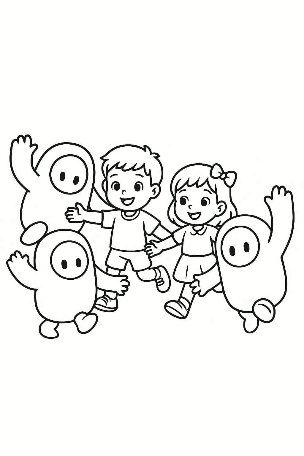 Fall Guys zdarma omalovánka