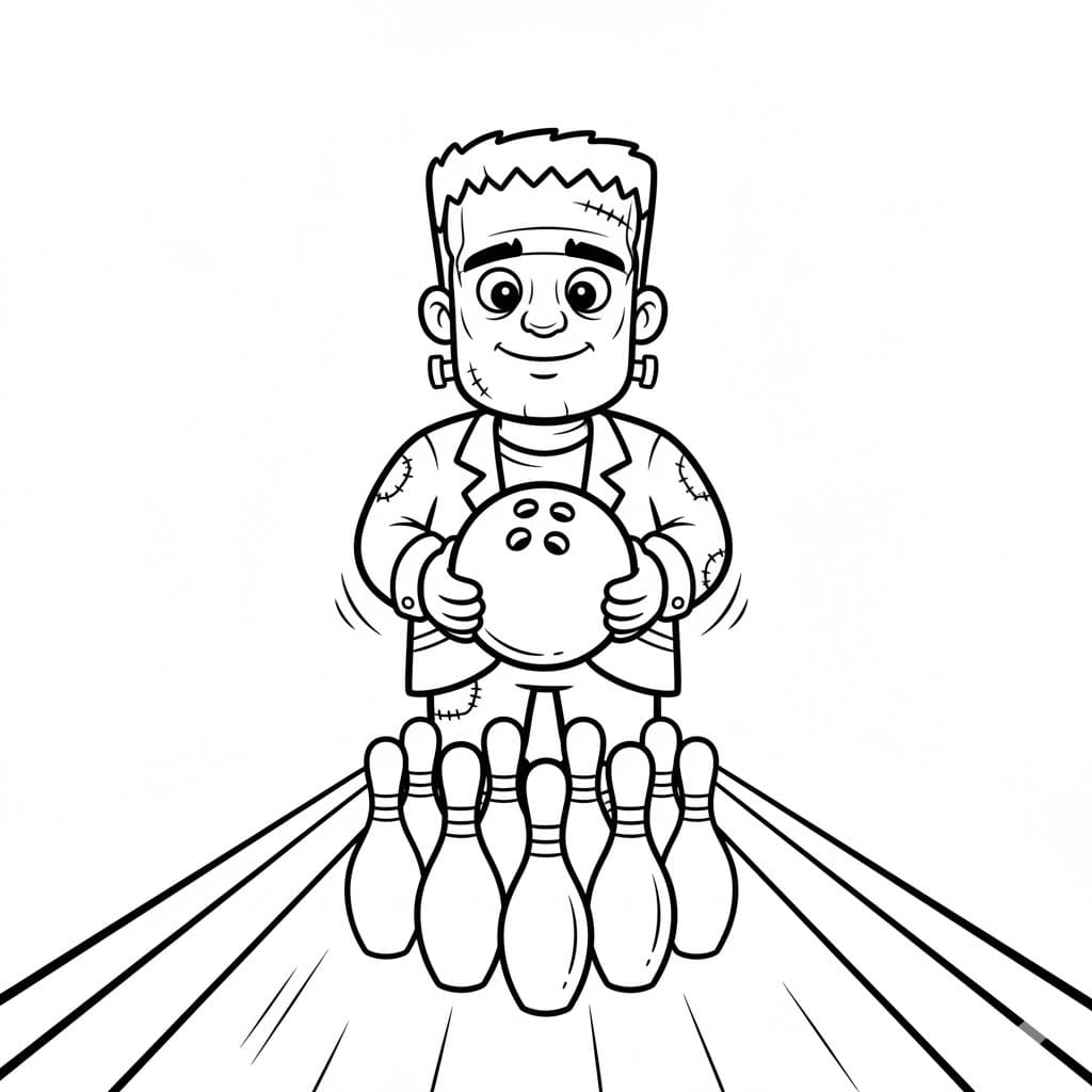 Frankenstein k vytisknutí zdarma omalovánka