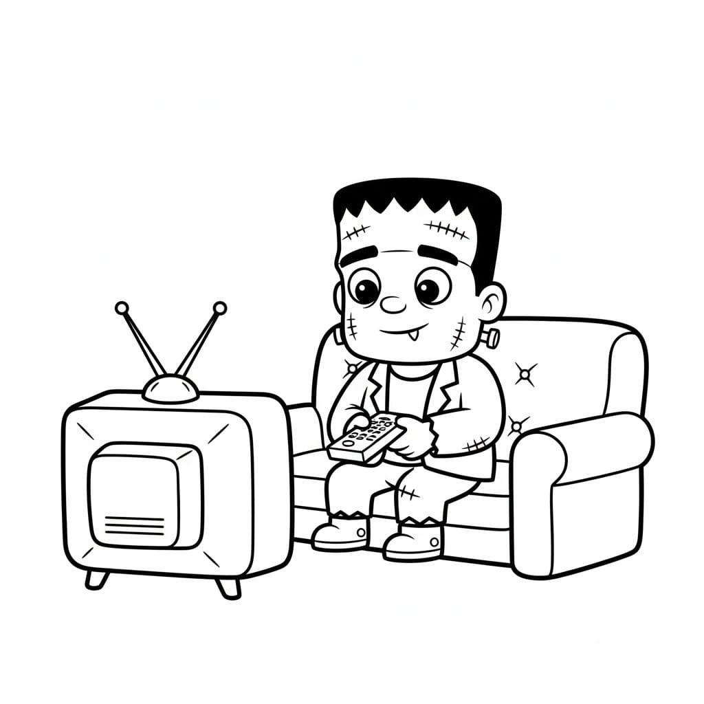 Frankenstein zdarma pro děti omalovánka