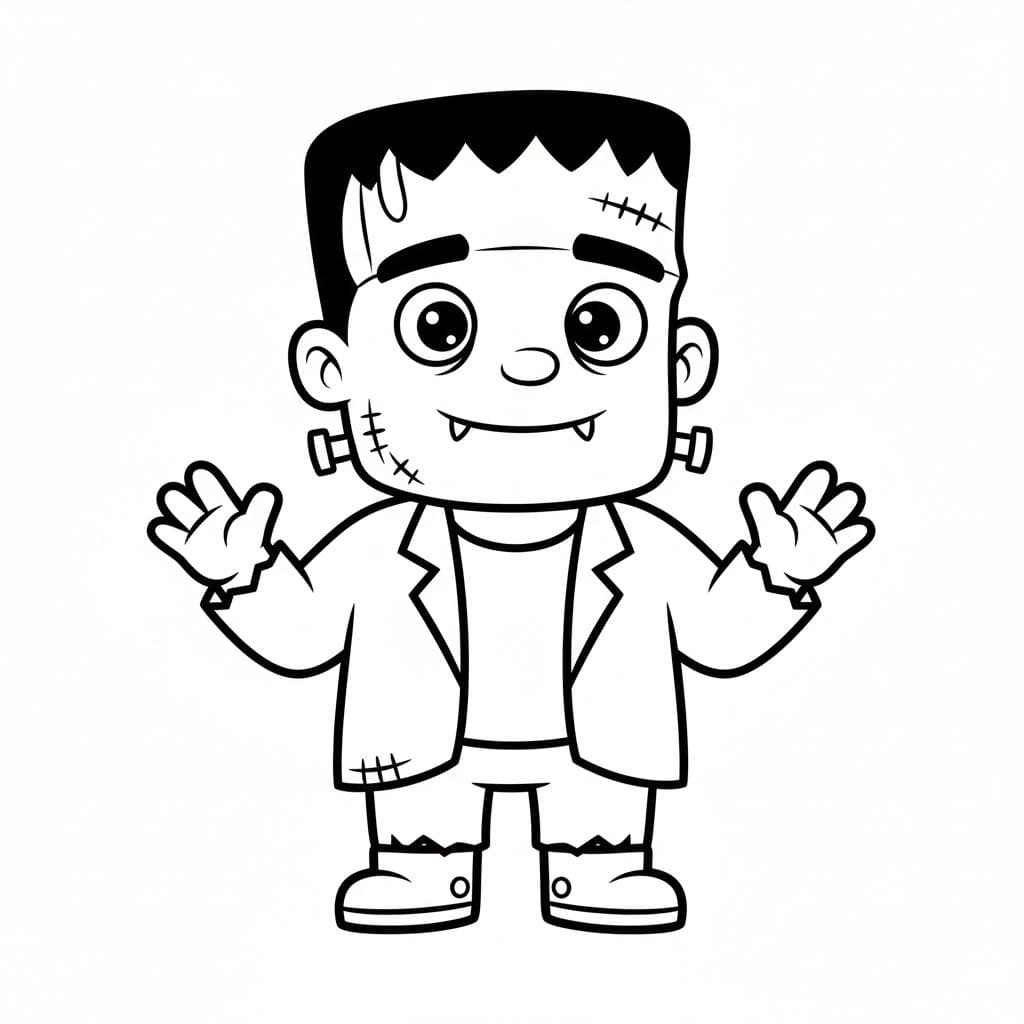 Frankenstein zdarma omalovánka