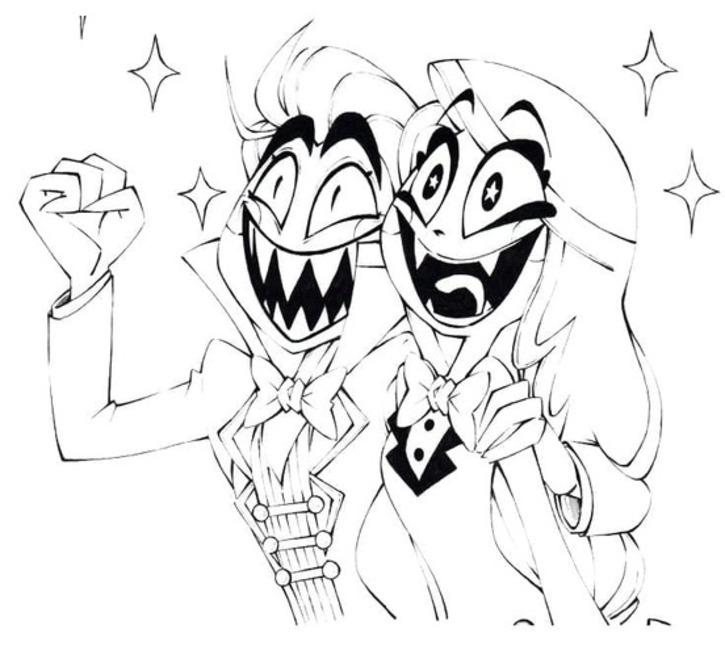 Hazbin Hotel k vytisknutí zdarma omalovánka