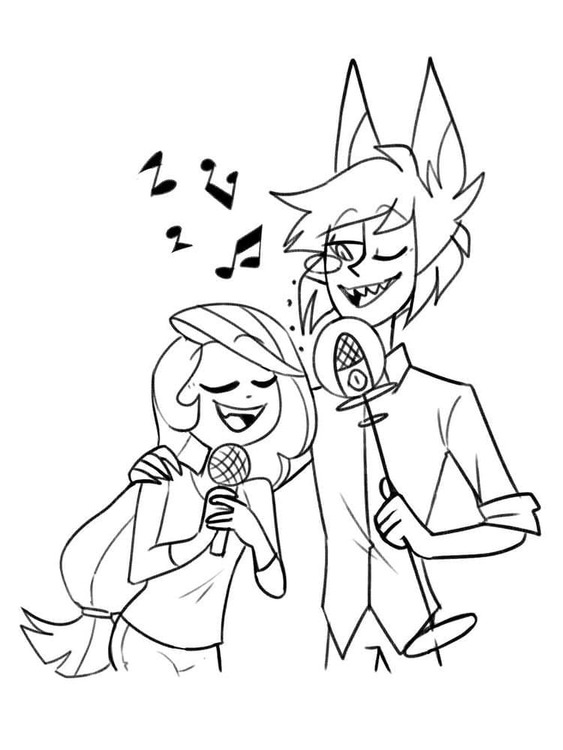 Hazbin Hotel k vytisknutí omalovánka