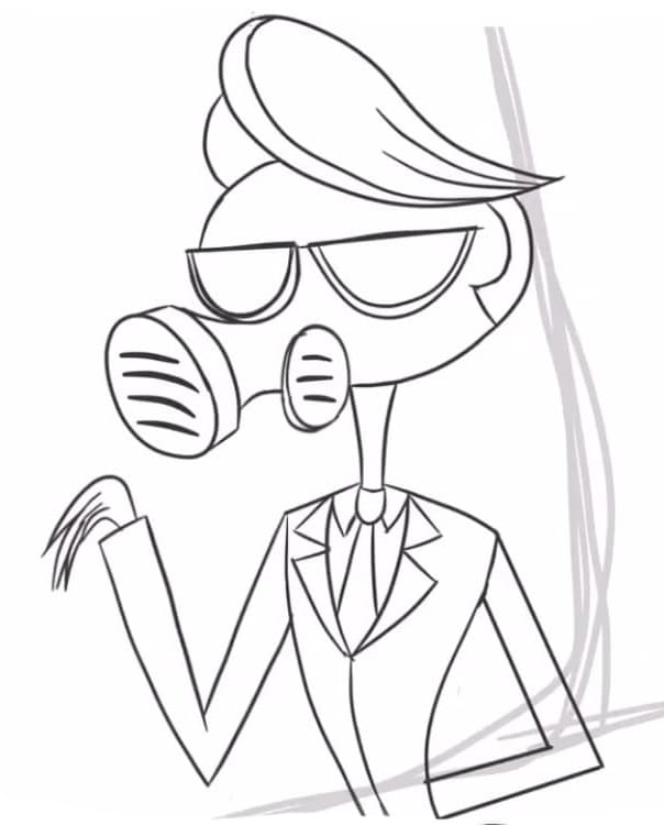 Hazbin Hotel snadný tisknutelné omalovánka