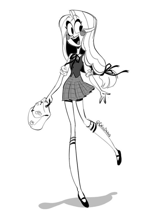 Hazbin Hotel tisknutelné pro děti omalovánka