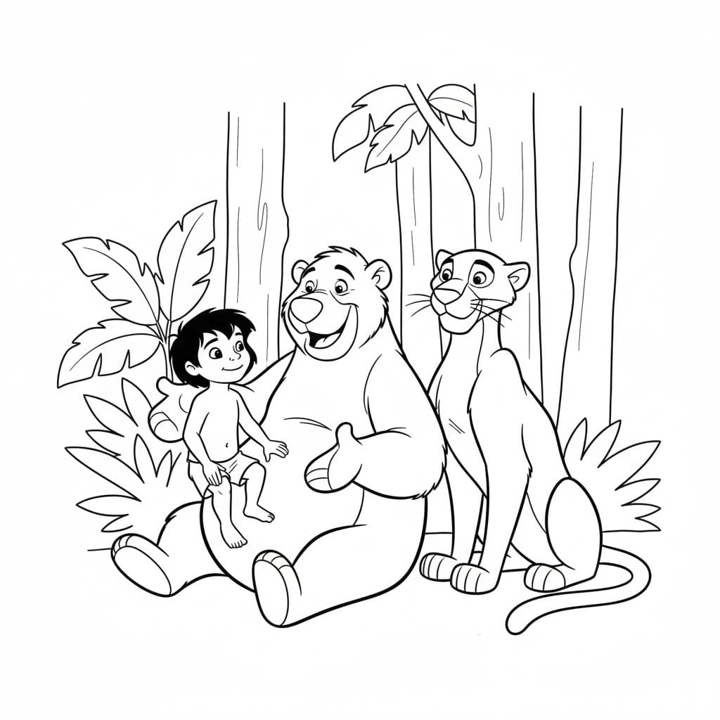 Kniha Džunglí 5 omalovánka