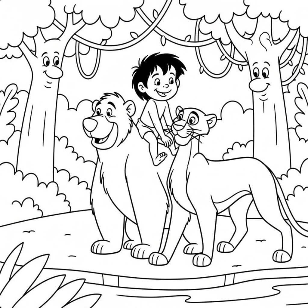 Kniha Džunglí 7 omalovánka