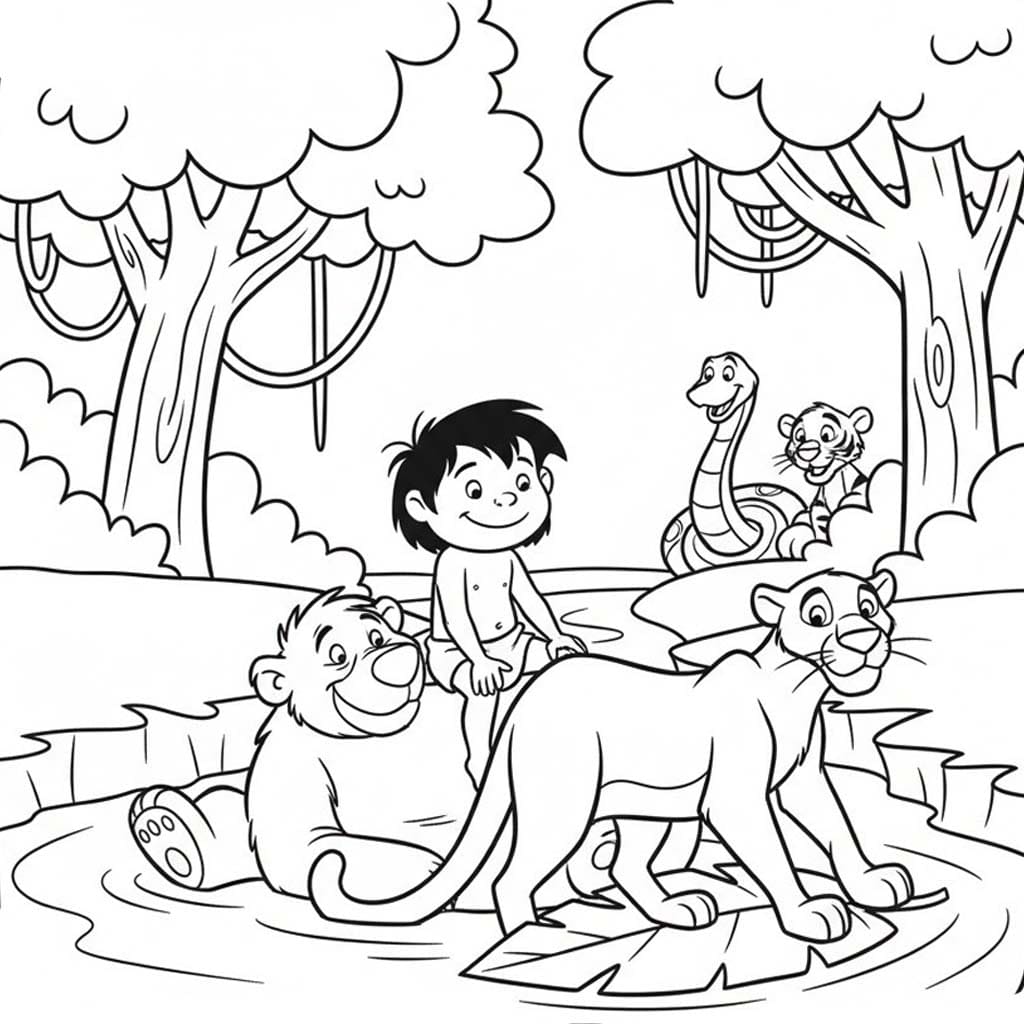 Kniha Džunglí 8 omalovánka