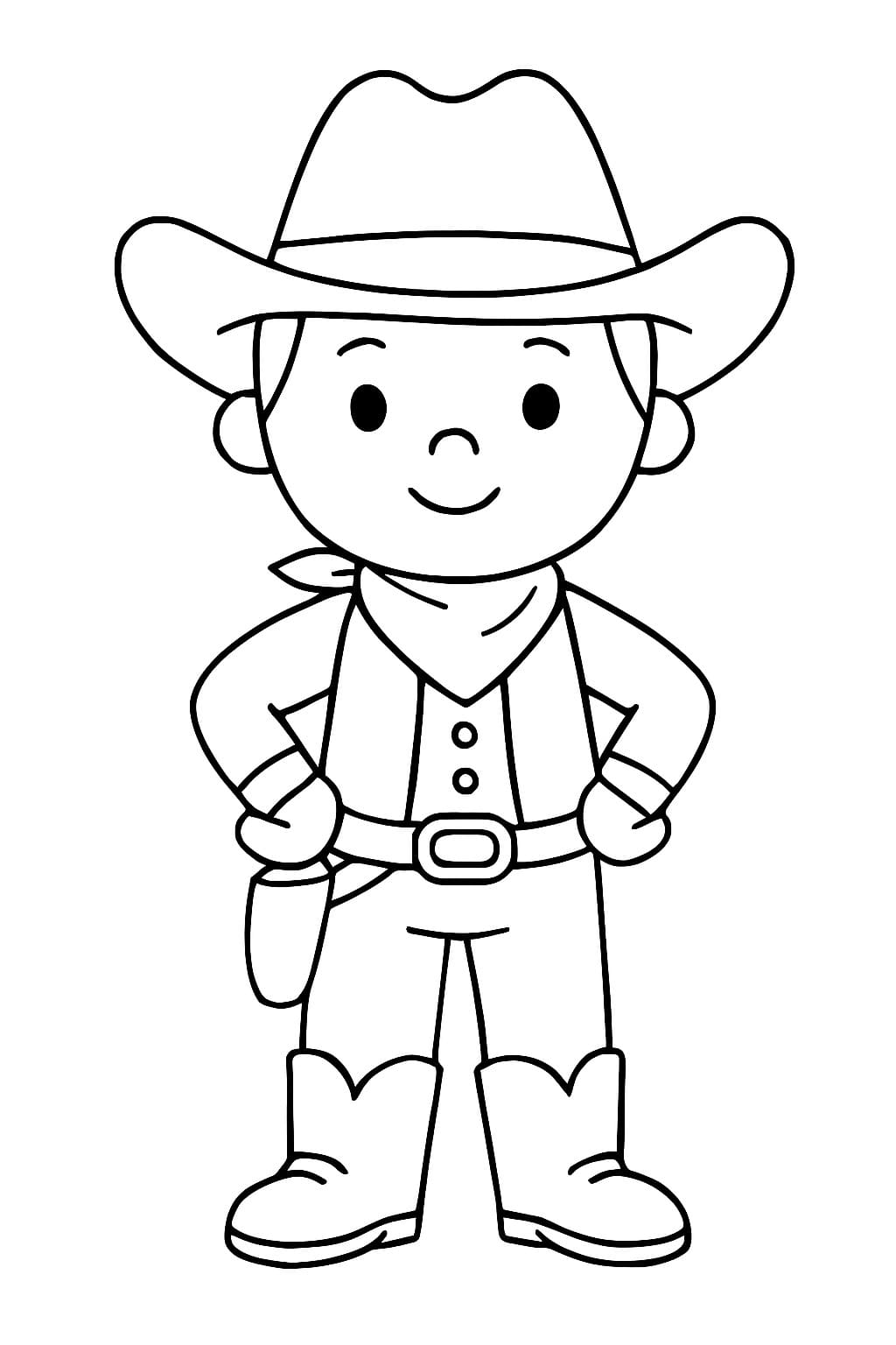 Kovboj 5 omalovánka