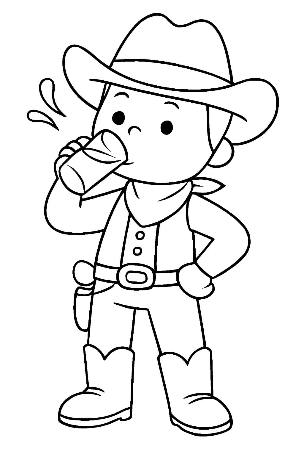 Kovboj 6 omalovánka