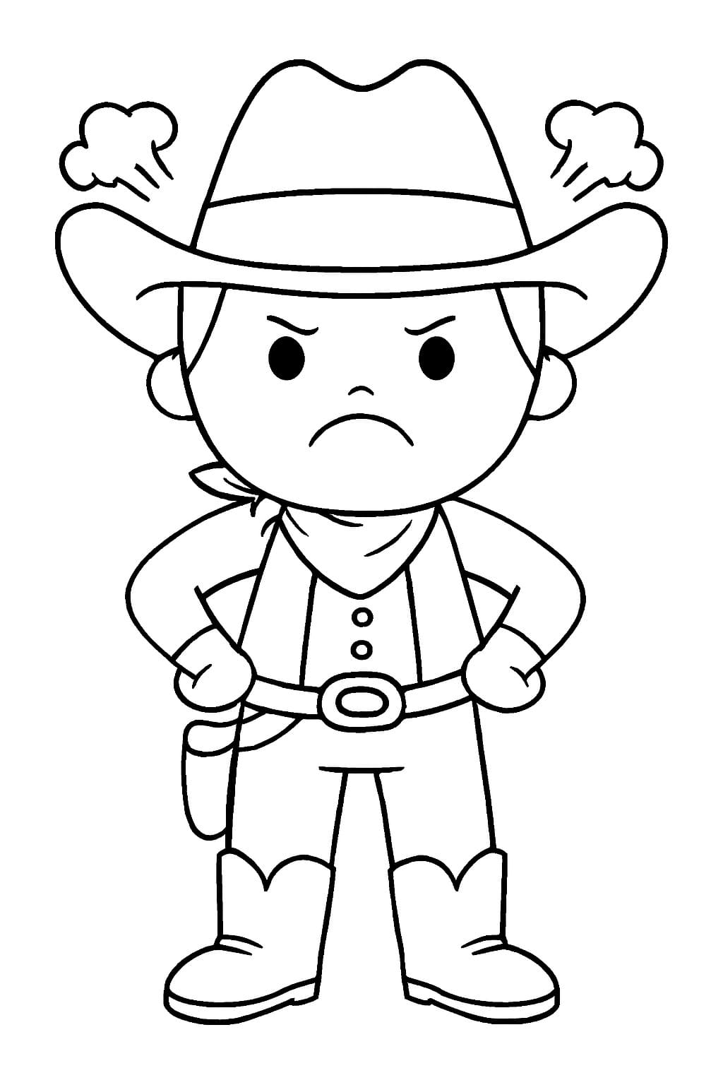 Kovboj 7 omalovánka