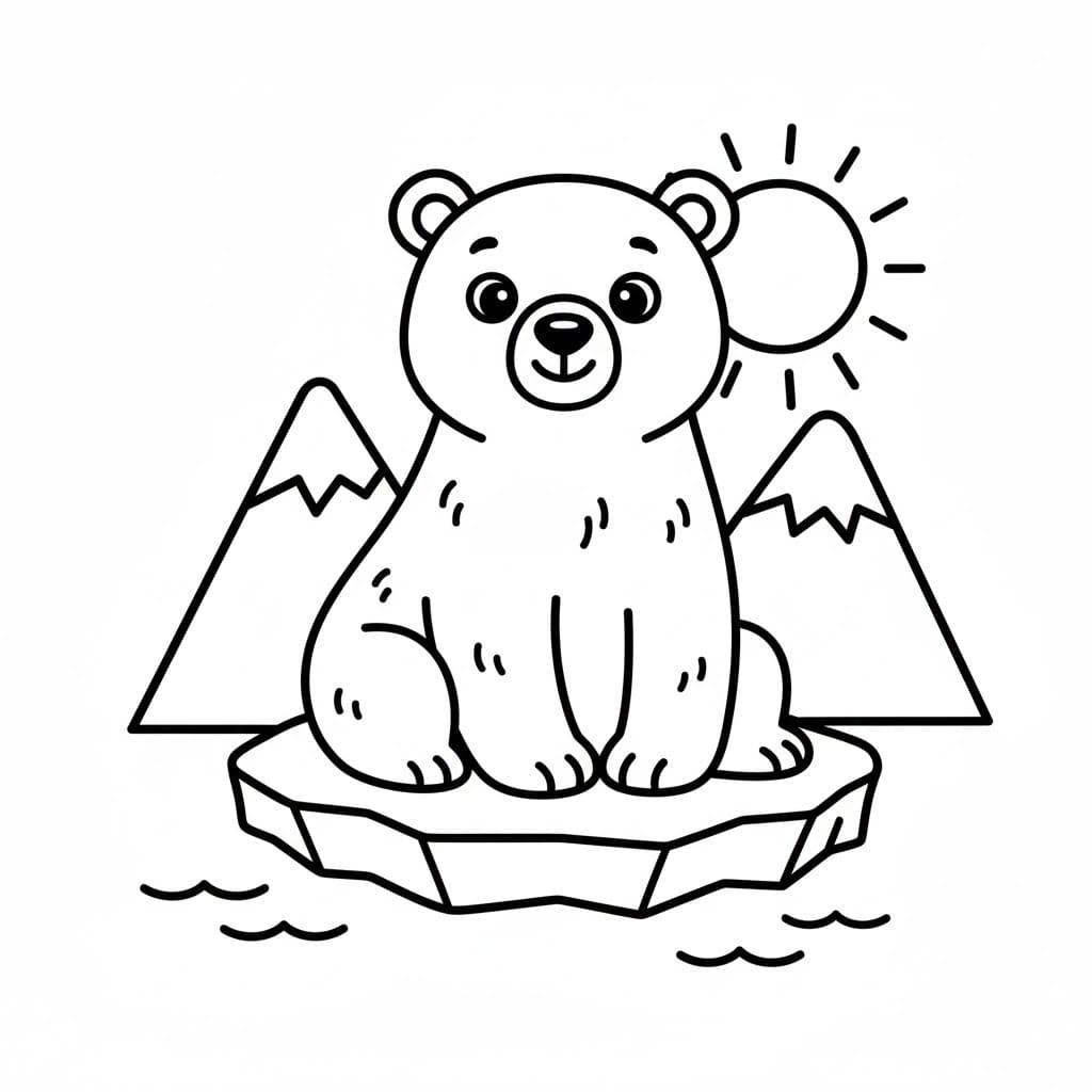 Lední Medvěd 3 omalovánka