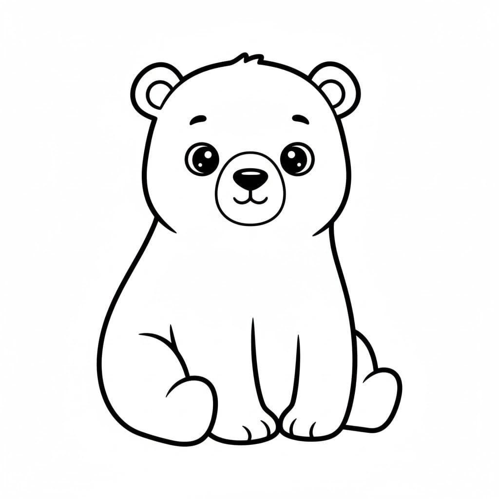 Lední Medvěd 5 omalovánka