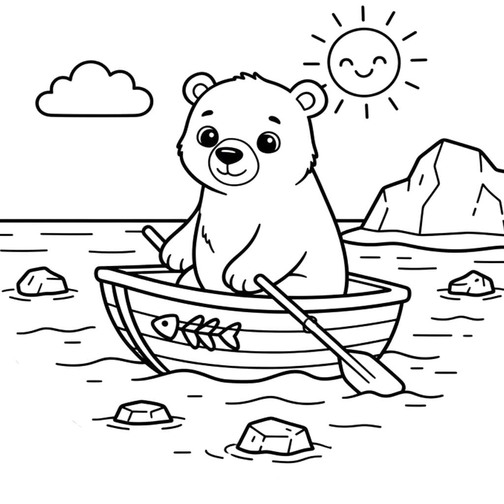 Lední Medvěd 6 omalovánka