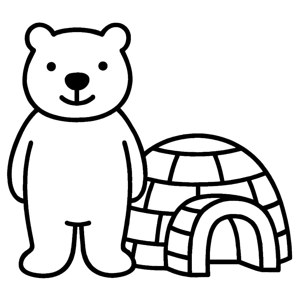 Lední Medvěd zdarma omalovánka