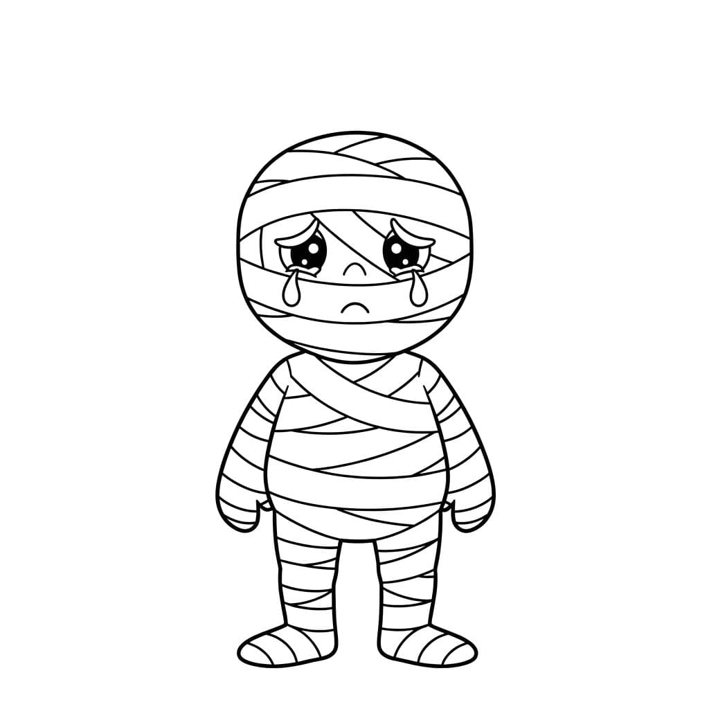 Mumie zdarma pro děti omalovánka