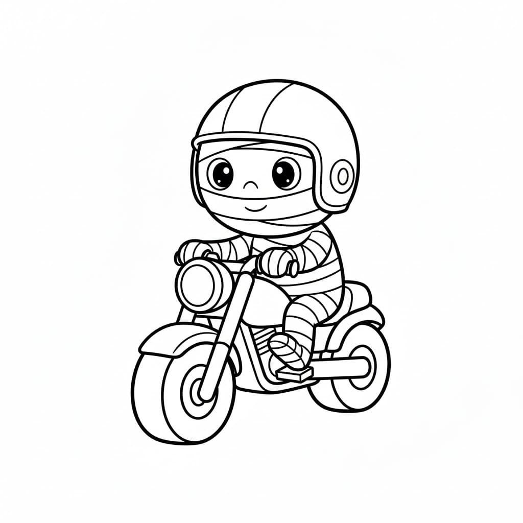 Mumie zdarma omalovánka