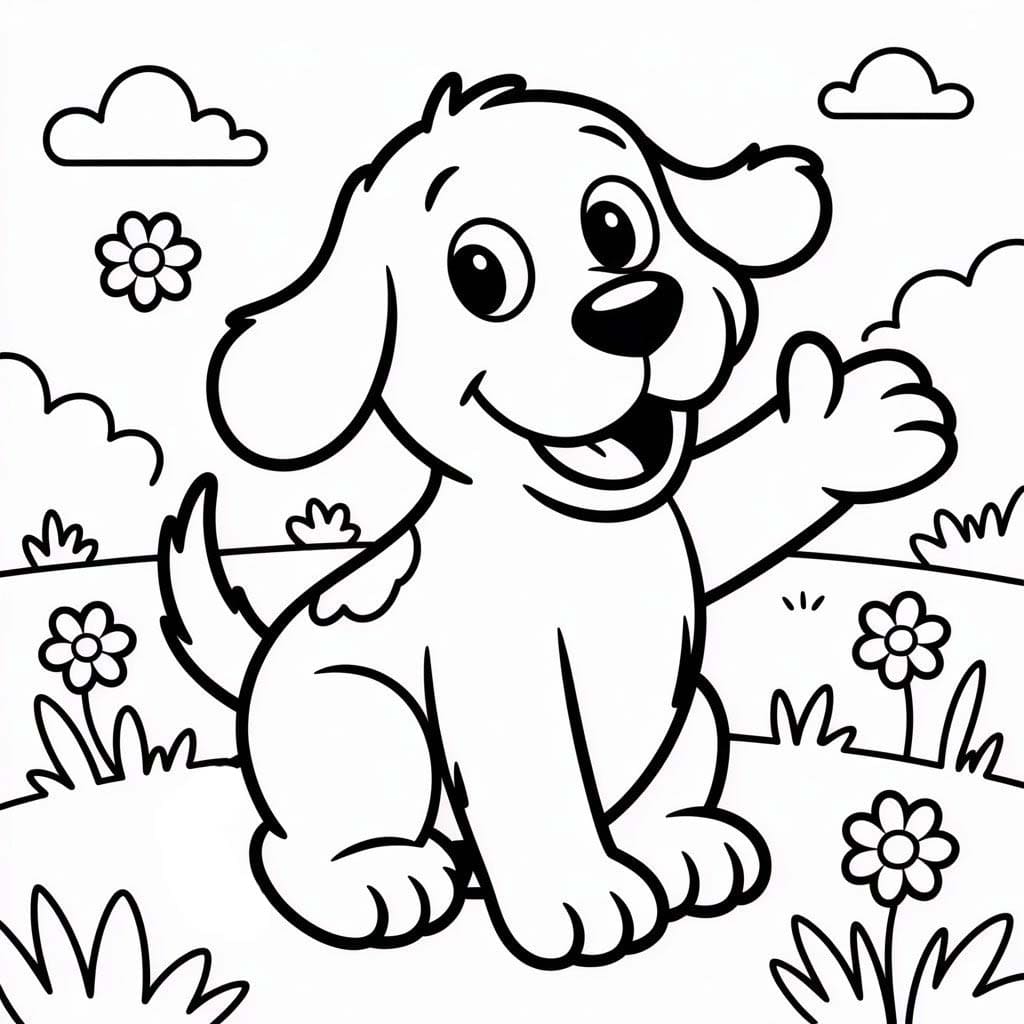 Nakreslete Clifford 4 omalovánka