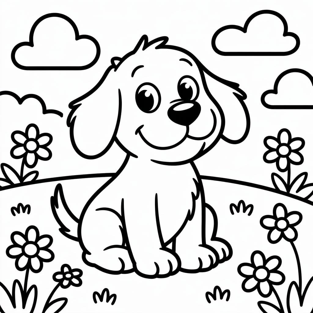 Nakreslete Clifford k vytisknutí zdarma omalovánka