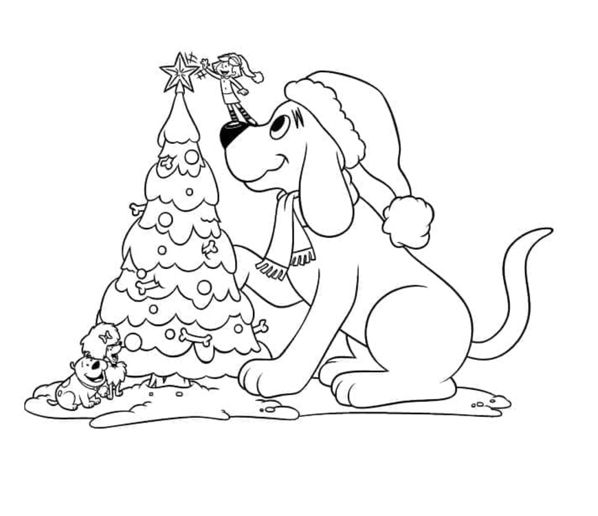 Nakreslete Clifford snadný tisknutelné omalovánka