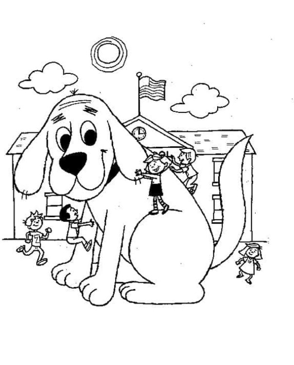 Nakreslete Clifford zdarma základní omalovánka