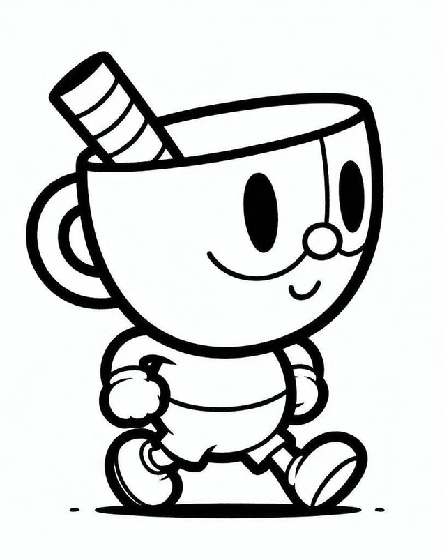 Nakreslete Cuphead 2 omalovánka
