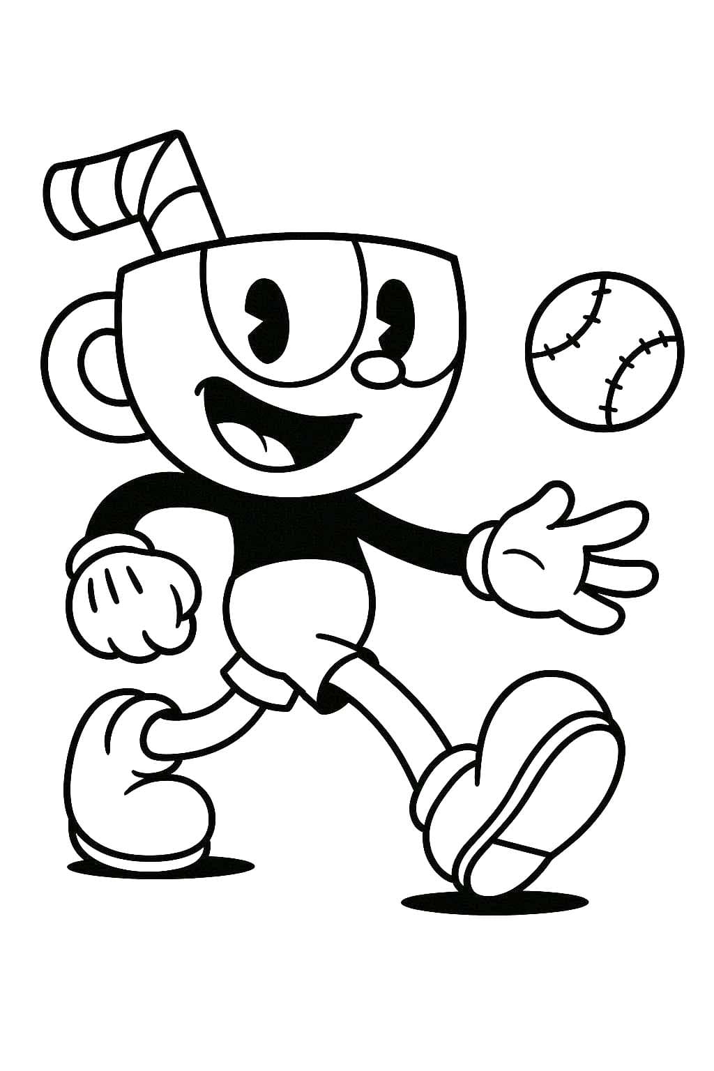 Nakreslete Cuphead pro děti omalovánka
