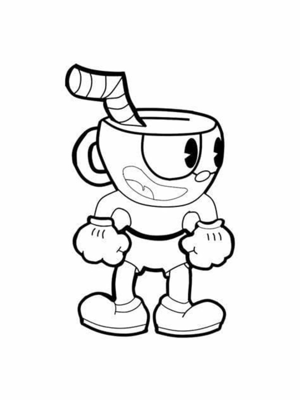 Nakreslete Cuphead snadný omalovánka