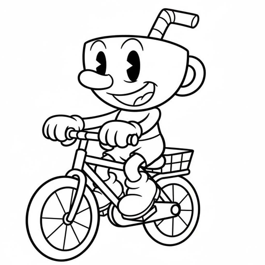 Nakreslete Cuphead základní tisknutelné omalovánka