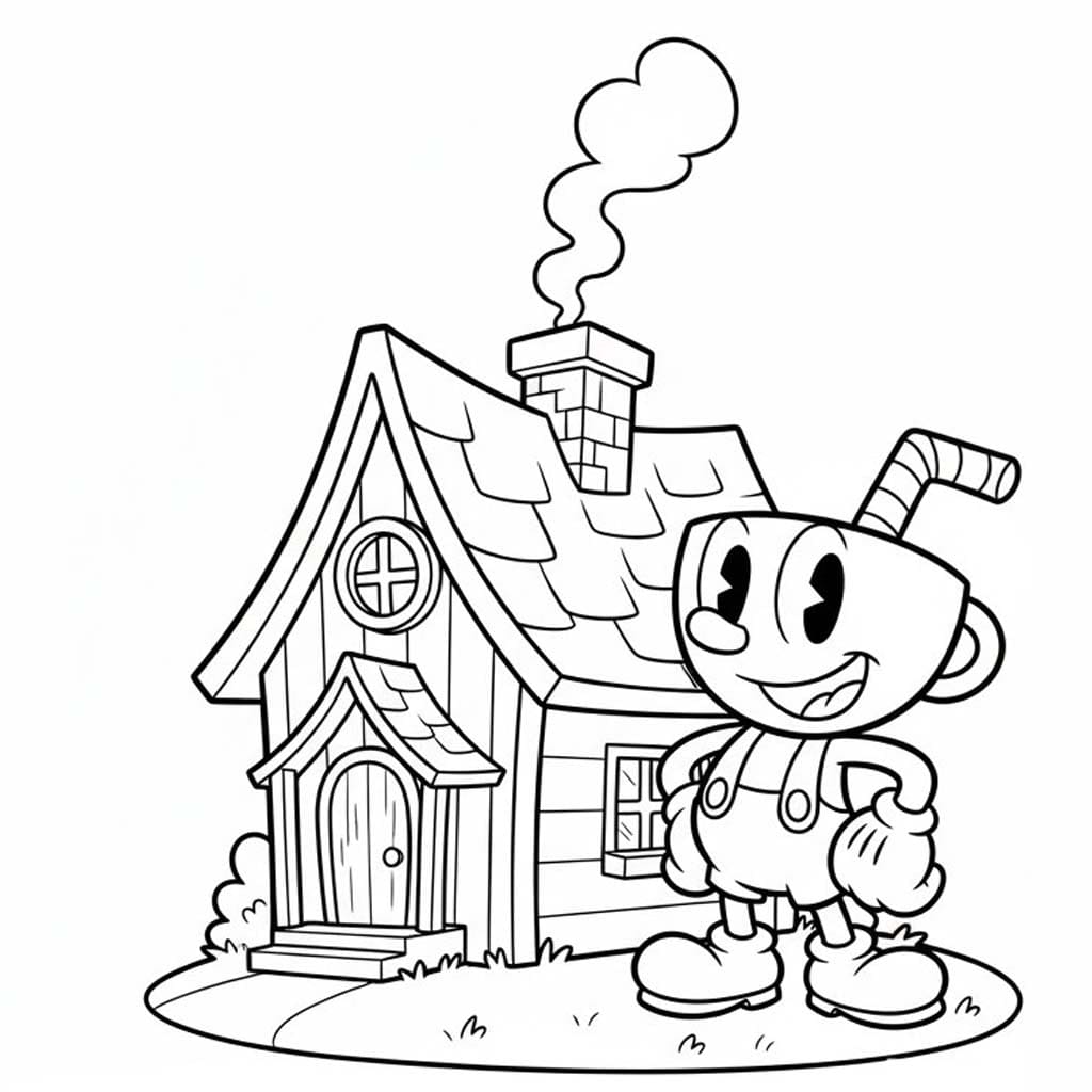 Nakreslete Cuphead zdarma snadný omalovánka
