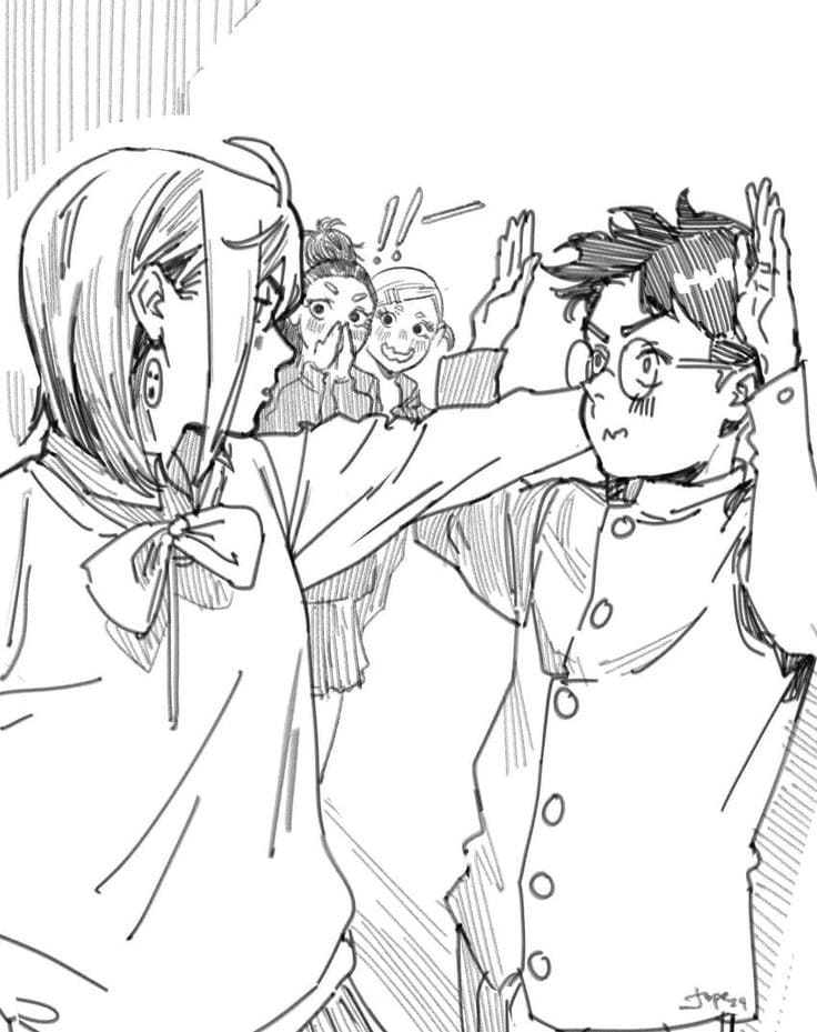 Nakreslete Dandadan 3 omalovánka