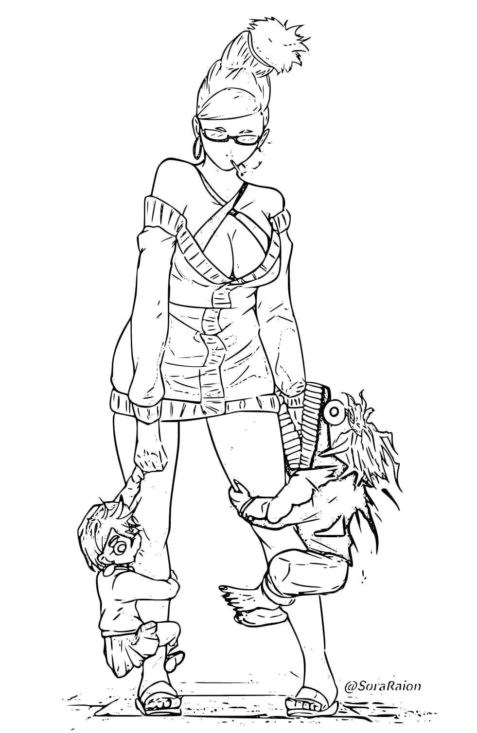 Nakreslete Dandadan 5 omalovánka