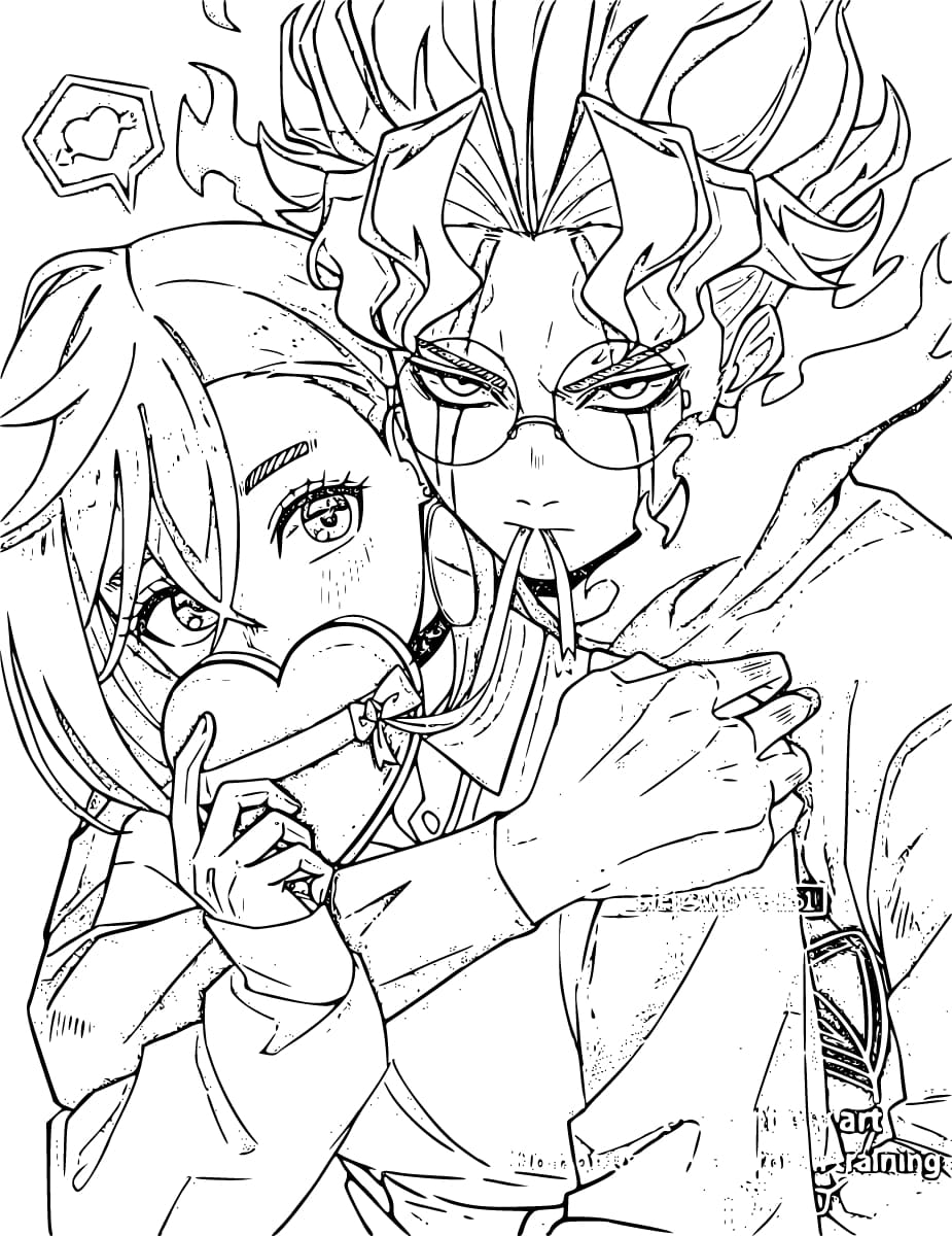 Nakreslete Dandadan 8 omalovánka