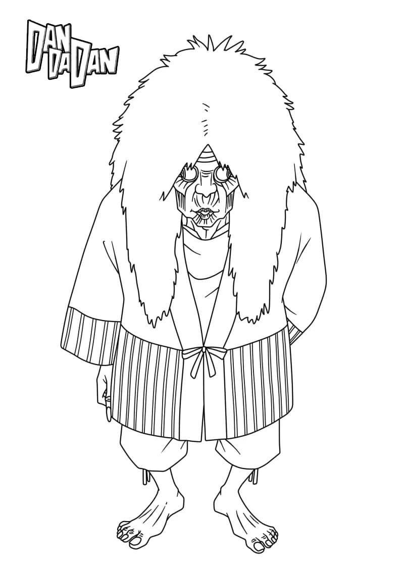 Nakreslete Dandadan pro děti omalovánka