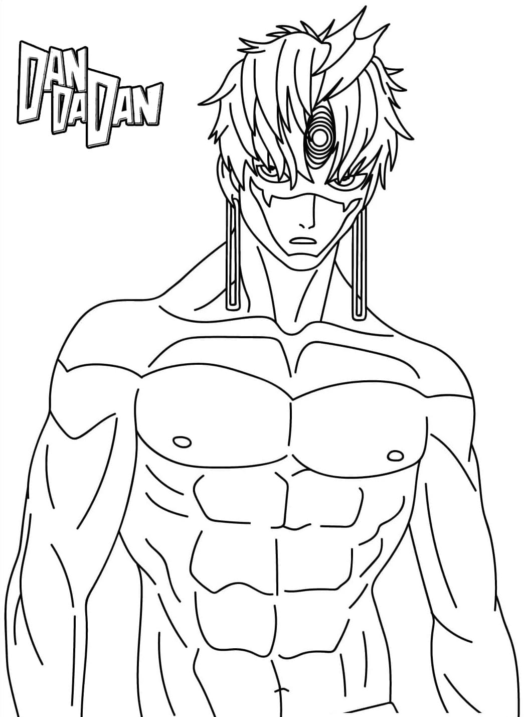 Nakreslete Dandadan snadný u dětí omalovánka