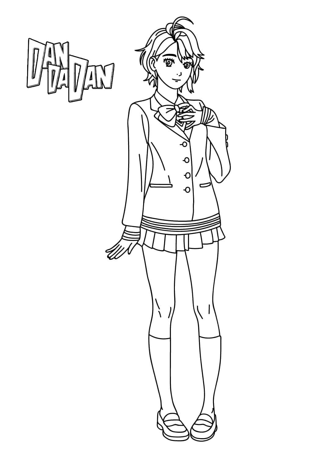 Nakreslete Dandadan tisknutelné omalovánka