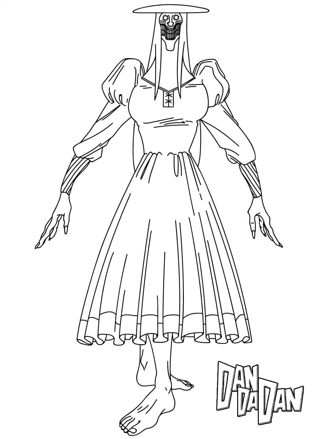 Nakreslete Dandadan u dětí omalovánka