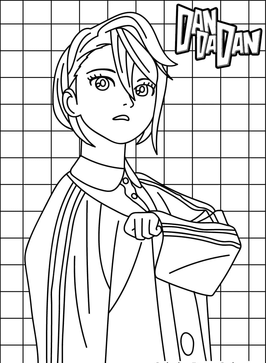 Nakreslete Dandadan zdarma základní omalovánka