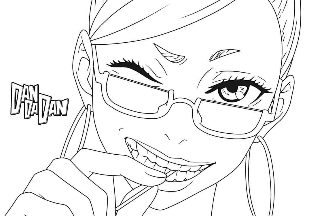Nakreslete Dandadan zdarma omalovánka